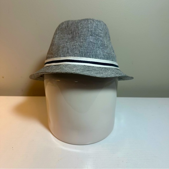 Other - 2/$10 Sale! Gray Fedora Hat with Black and White Stripe Size Infant
